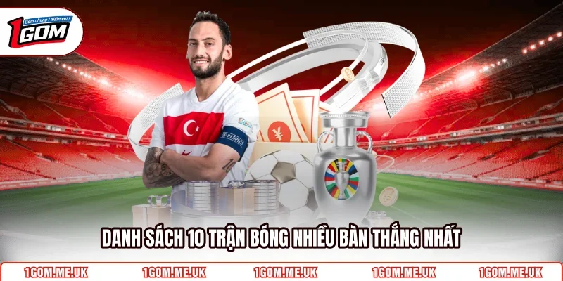 Danh sách 10 trận bóng nhiều bàn thắng nhất