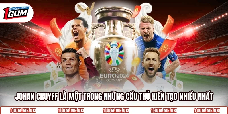 Johan Cruyff là một trong những cầu thủ kiến tạo nhiều nhất