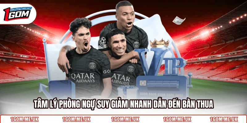 Tâm lý phòng ngự suy giảm nhanh dẫn đến bàn thua